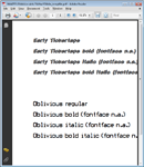 PDF file with private fonts